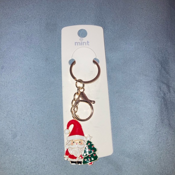 Mint Accessories - Mint Red Santa and Green Christmas Tree Keychain